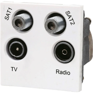106 Eurolite Euro Module Quad 2xSAT 1xTV 1xFM (White)