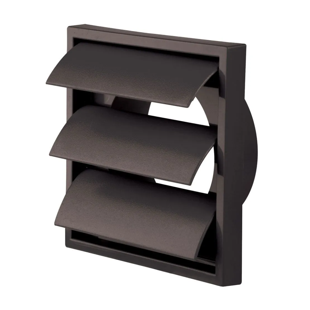 1162BLK 4" Extractor Fan Exterior Grille Black Gravity Blades