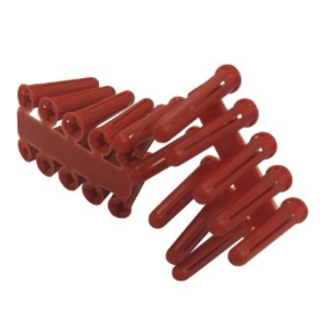 050-070-015 Expansion Plug Red 6/6.5mm 6/8/10 Screw Size 100 Box