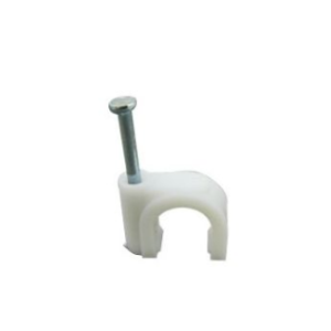 075-161-130 Olympic 6mm Cable Clip White (Box of 100)