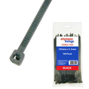 080-170-040 Olympic Cable Ties Black 380 x 4.8 (Bag of 100)