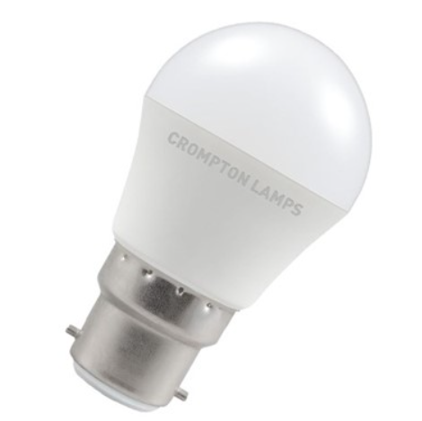 11496 CROMPTON Golf Ball LED • 5.5W• BC • WW • (Non-Dimmable)