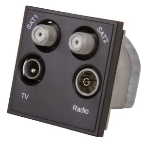 106B Eurolite Euro Module  QUAD 2xSAT 1xTV 1xFM Black